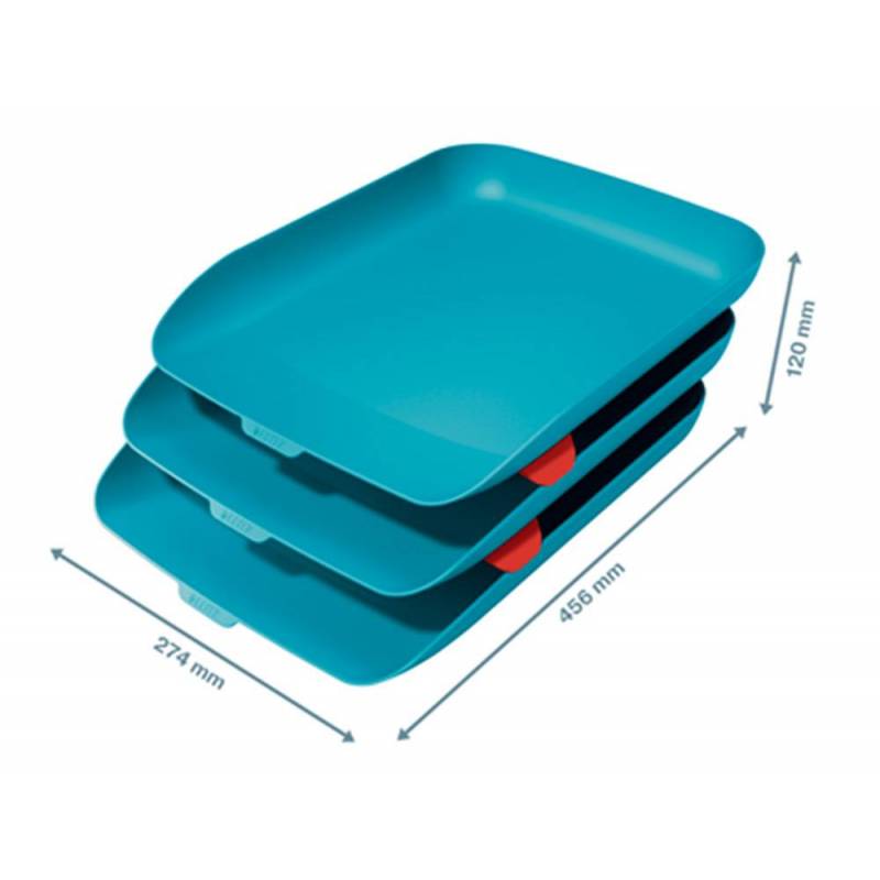 BANDEJA LEITZ SET 3 AZUL CALMA
