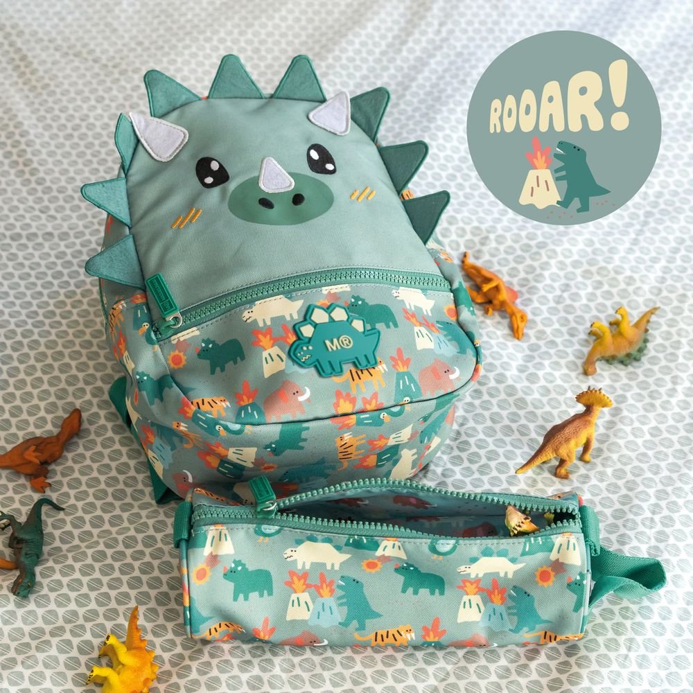 MOCHILA DOBLE LONDON RECICLADA DINO ROAR