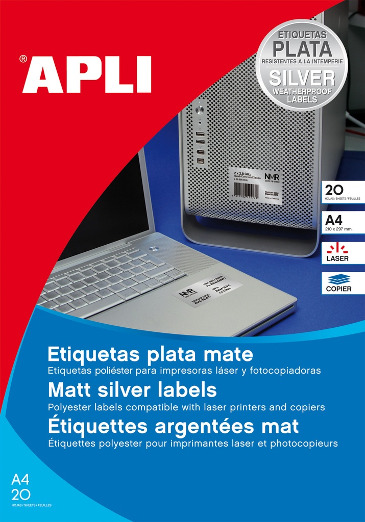 ETIQUETAS APLI PLATA MATE 20H
