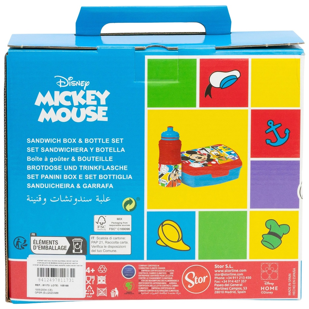 SET SANDWICHERA Y BOTELLA MICHEY