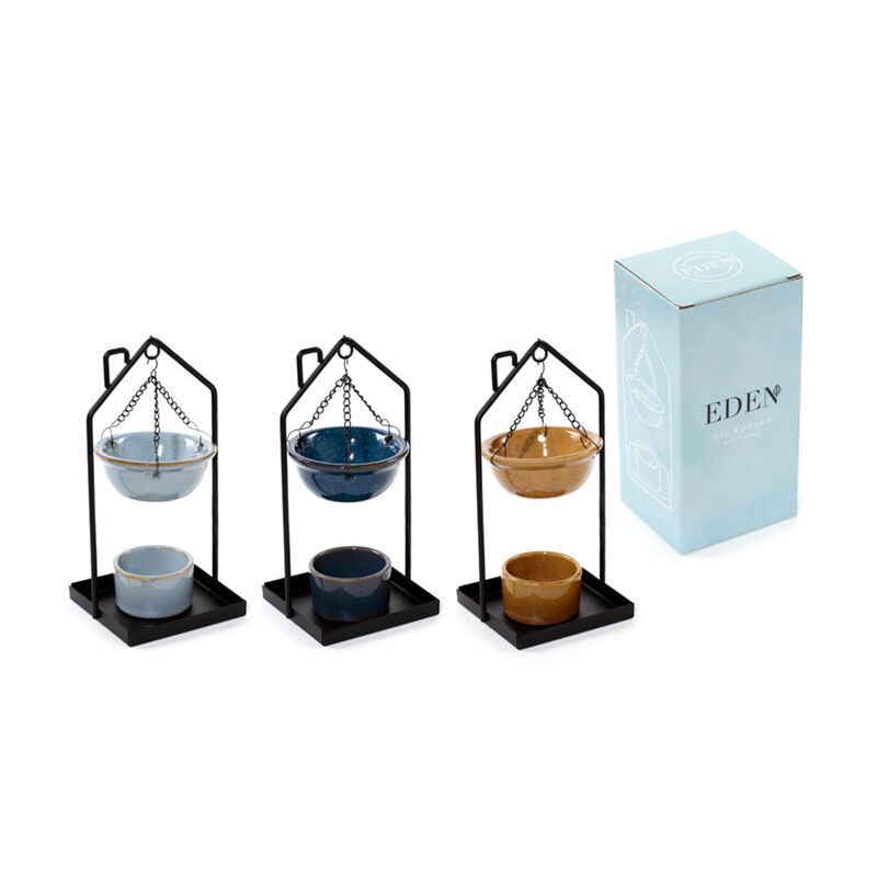 QUEMADOR DE ACEITE EDEN C/SOPORTE FORMA CASA