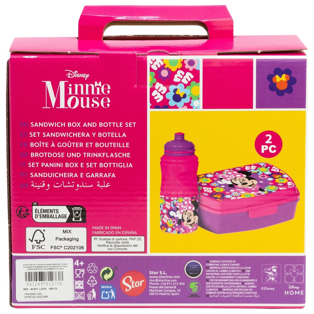SET SANDWICHERA Y BOTELLA PAW PATROL MINNIE