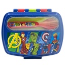 SANDWICHERA RECTANGULAR + CUBIERTOS AVENGERS