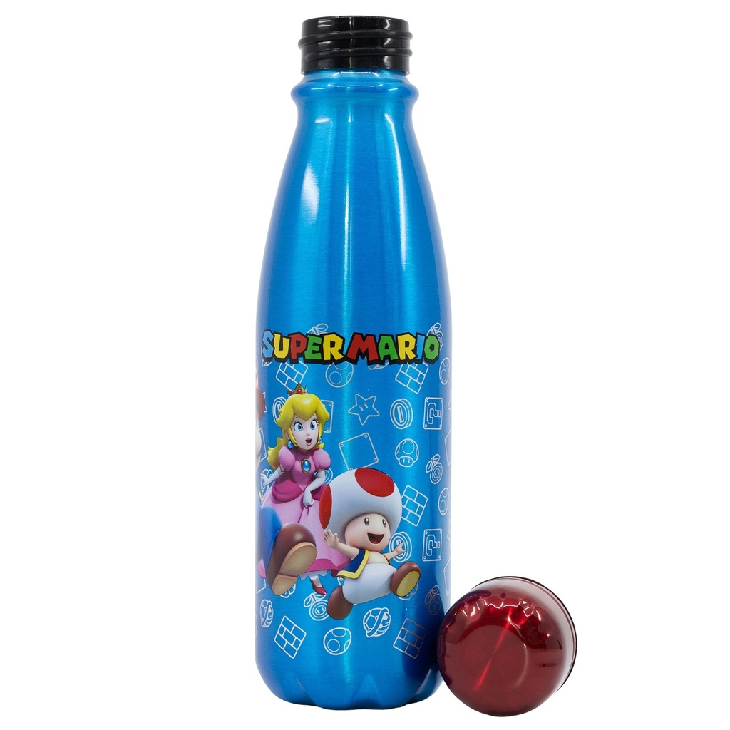 BOTELLA ALUMINIO INFANTIL 600 ML SUPER MARIO