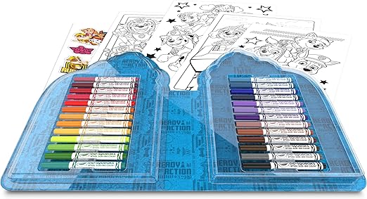 MALETIN 45 PIEZAS PAW PATROL COLOREAR CON STICKERS