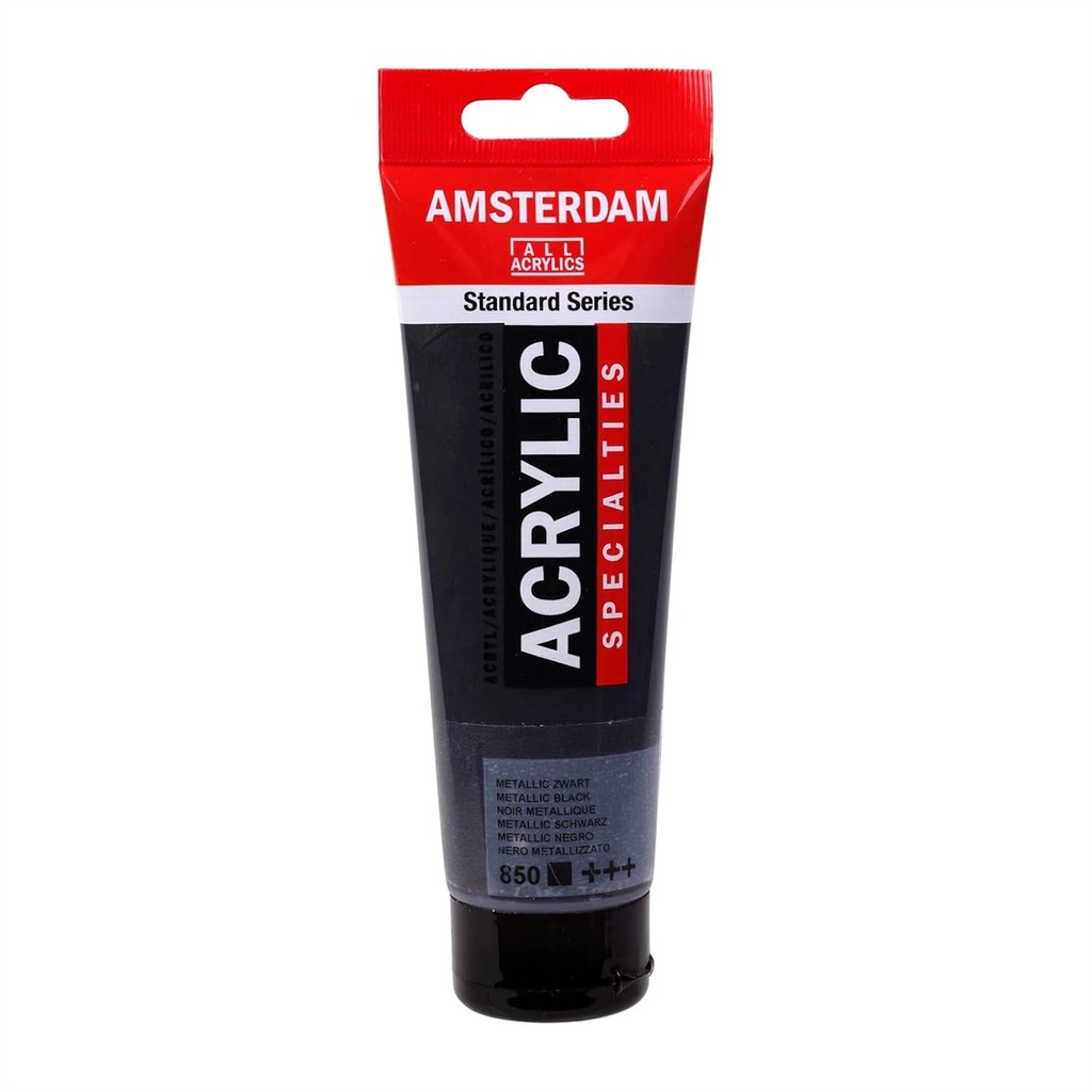 ACRILICO 120ML NEGRO METALICO