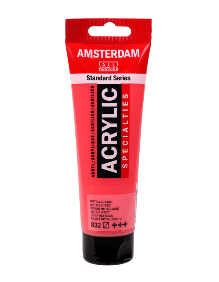 ACRILICO 120ML ROJO METALICO