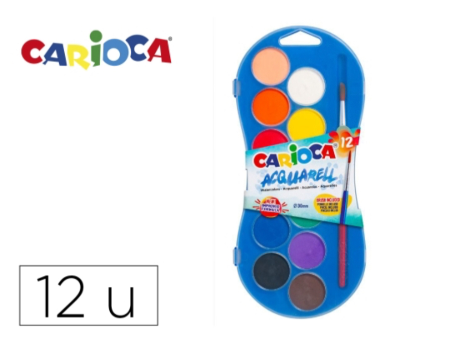 ACUARELAS CARIOCA 12 COLORES