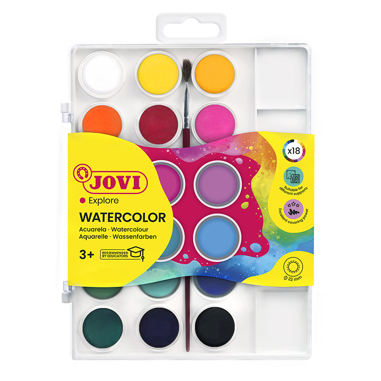 ACUARELA JOVI 18 PASTILLAS