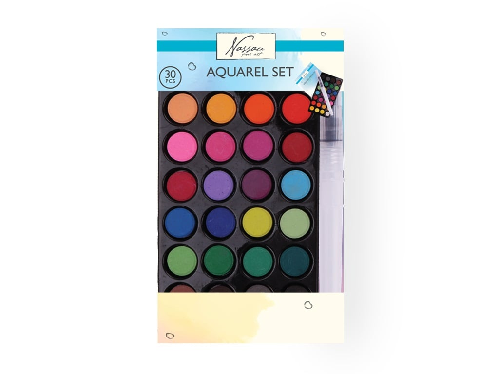 SET ACUARELA 30PZS PINCEL DEPOSITO AR0519/GE