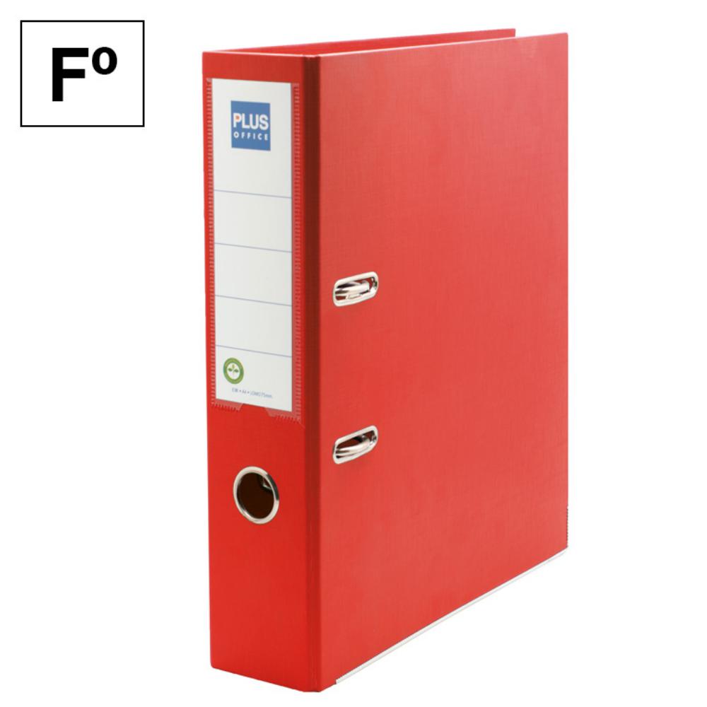 ARCHIVADOR RADO PLUS OFFICE FOLIO LOMO 75 MM ROJO
