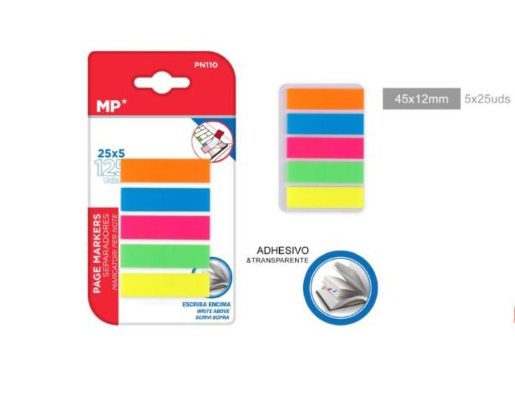 BANDERITAS MP FLUOR.ADHES.25X5