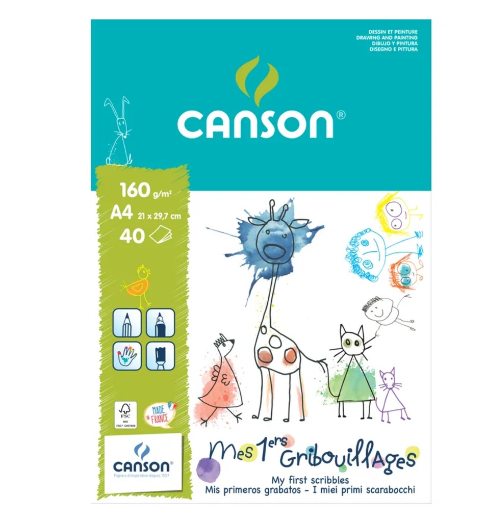 BLOC DIBUJO A4 MIS GARABATOS CANSON