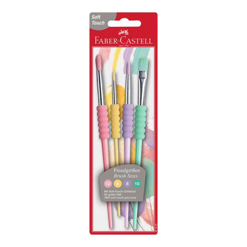 BLISTER 4 PINCELES SUAVES FABER