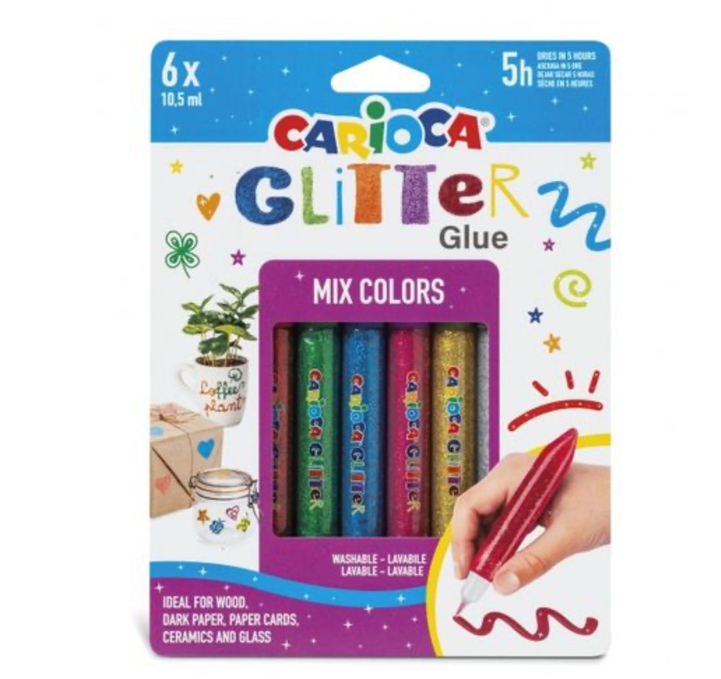 BLISTER 6 GLITTER GLUE MIX