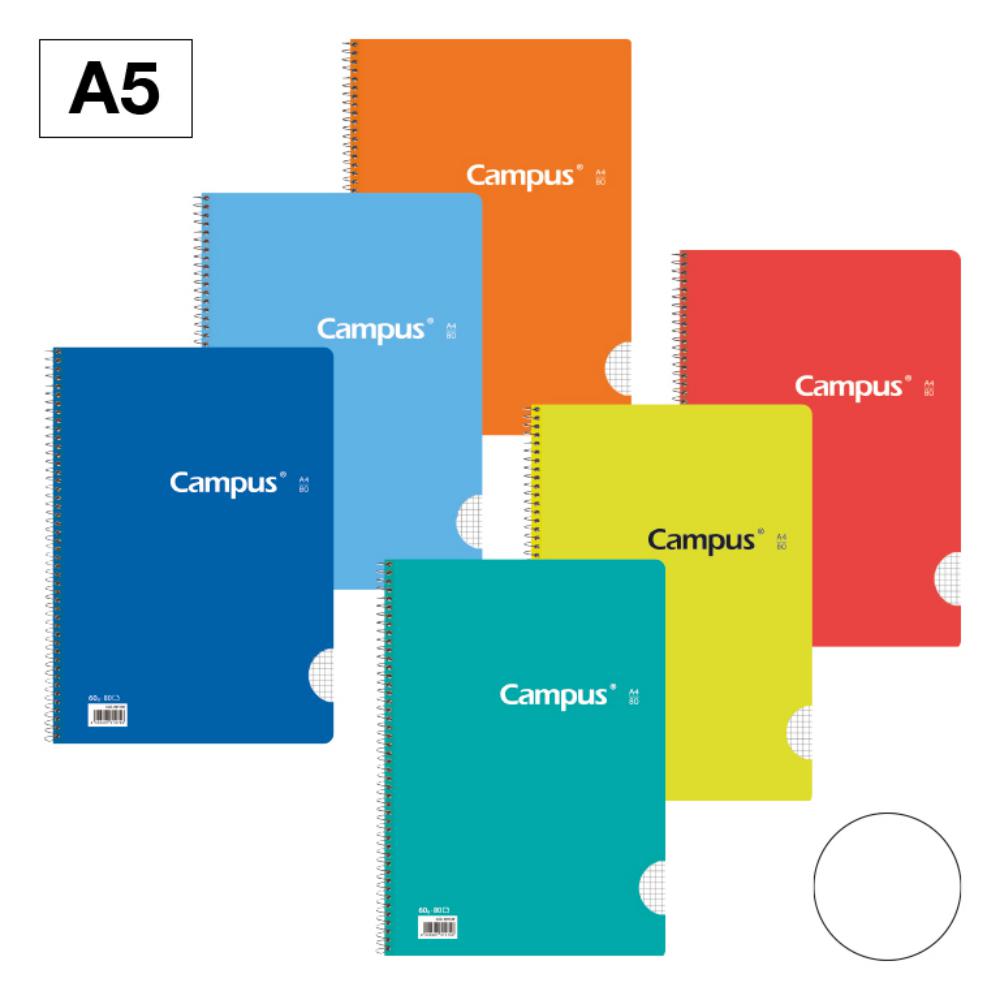 BLOC ESPIRAL CAMPUS A5 T. BASICA 80H 60G LISO
