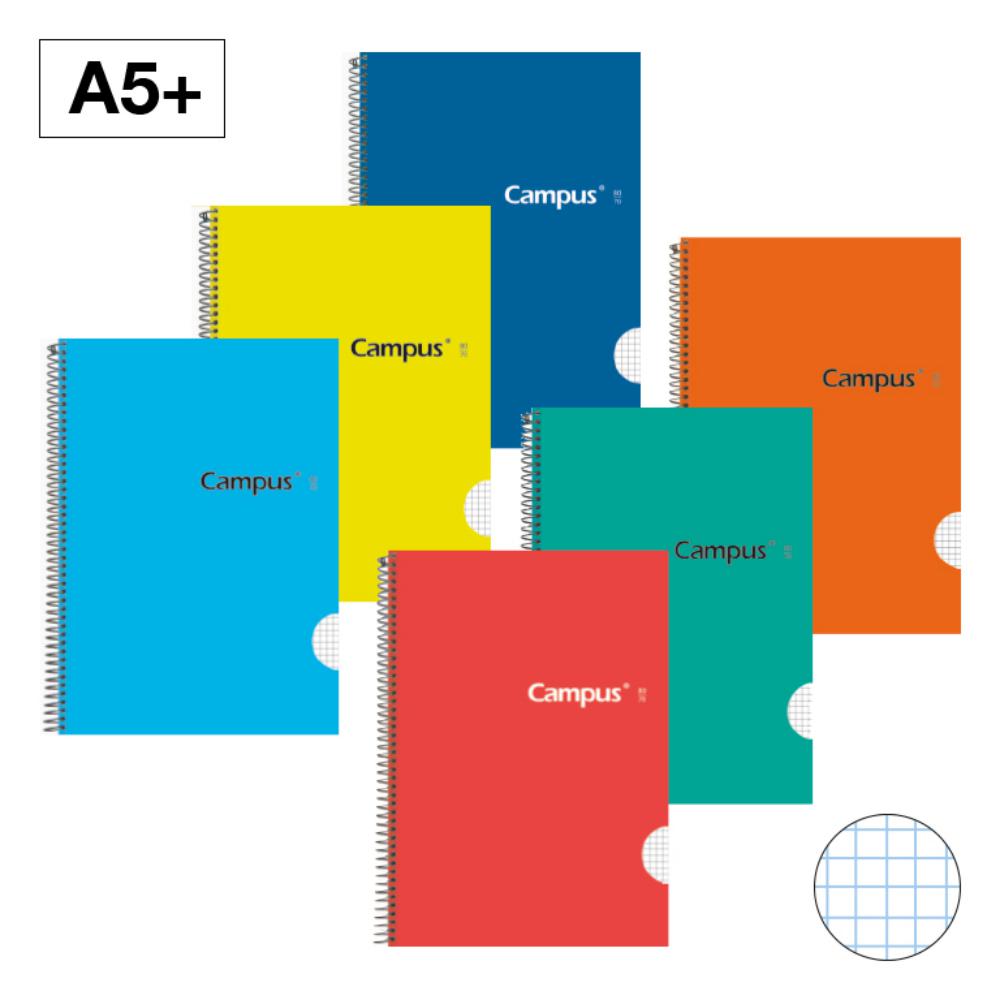BLOC ESPIRAL CAMPUS A5+T.DURA 80H 70G CUADRICULA 4MM