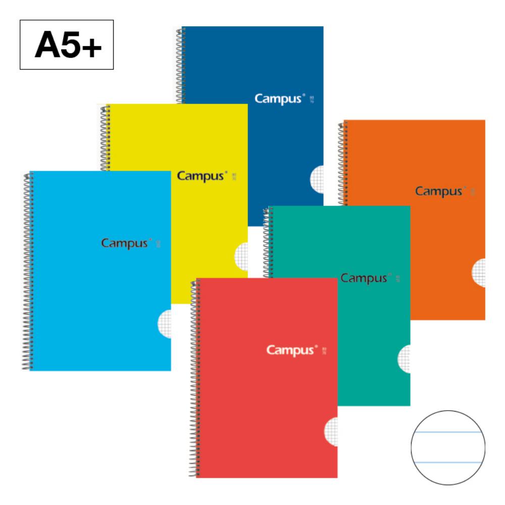 BLOC ESPIRAL CAMPUS A5+ TA.DURA 80H 70G RAYADO HORIZONTAL