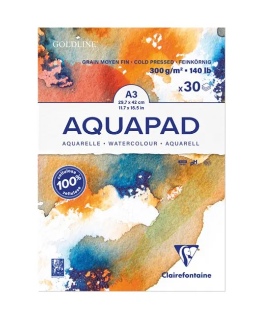 BLOC AQUA 300G G/M FINO A3 30H 965722C