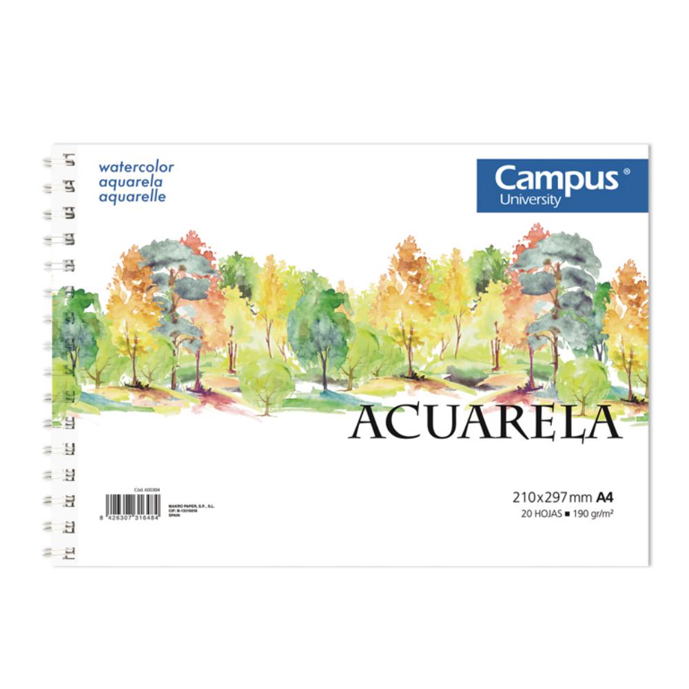 BLOC DIBUJO A4 20H 190GR ACUA