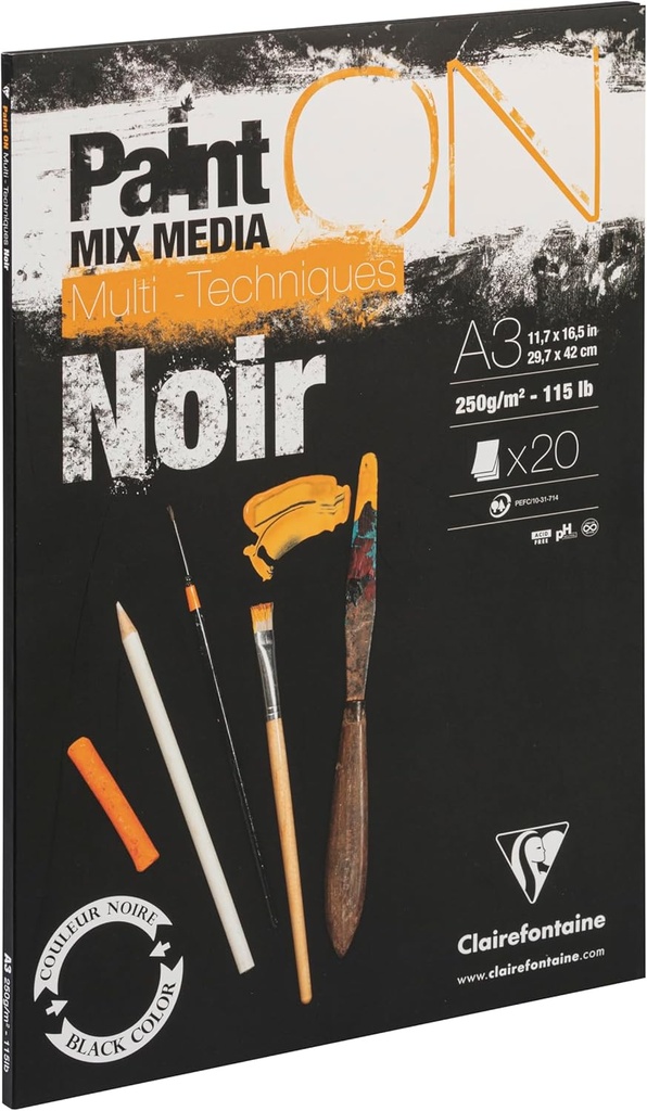 BLOC PAINT'ON NEGR.20H 250G A3
