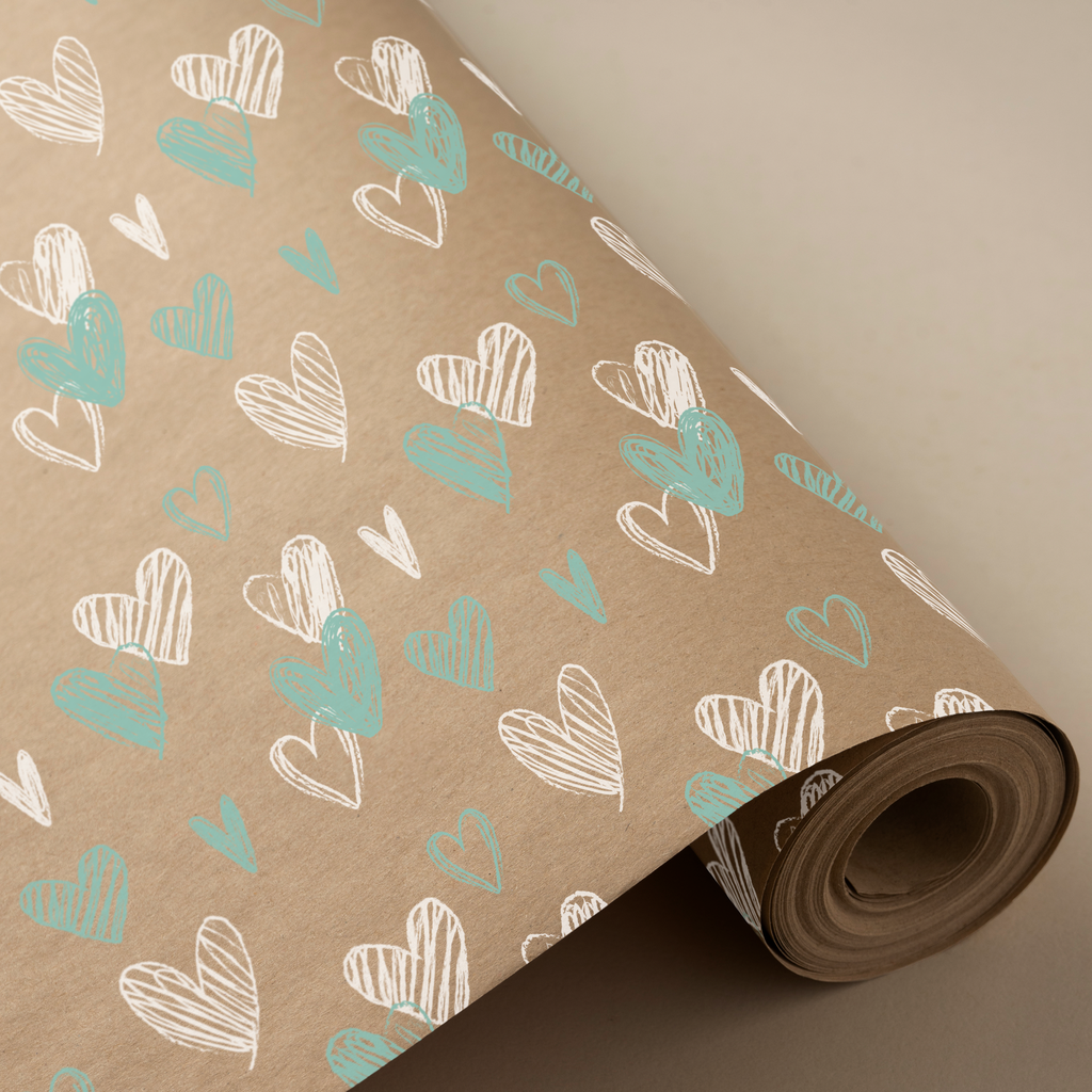BOBINA 62 REGALO KRAFT RECICL. CORAZONES