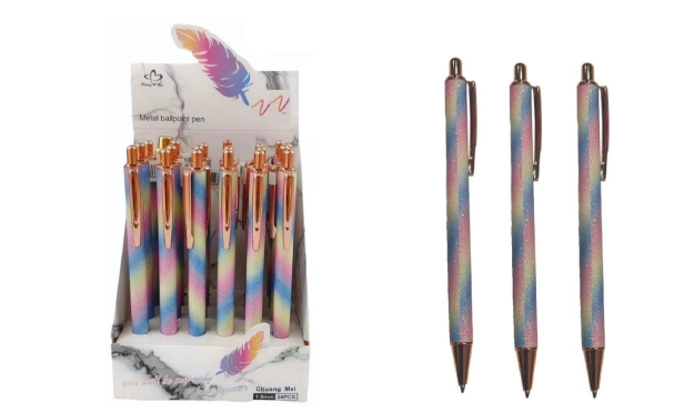 BOLIGRAFO METAL PULSADOR COLORS 5618