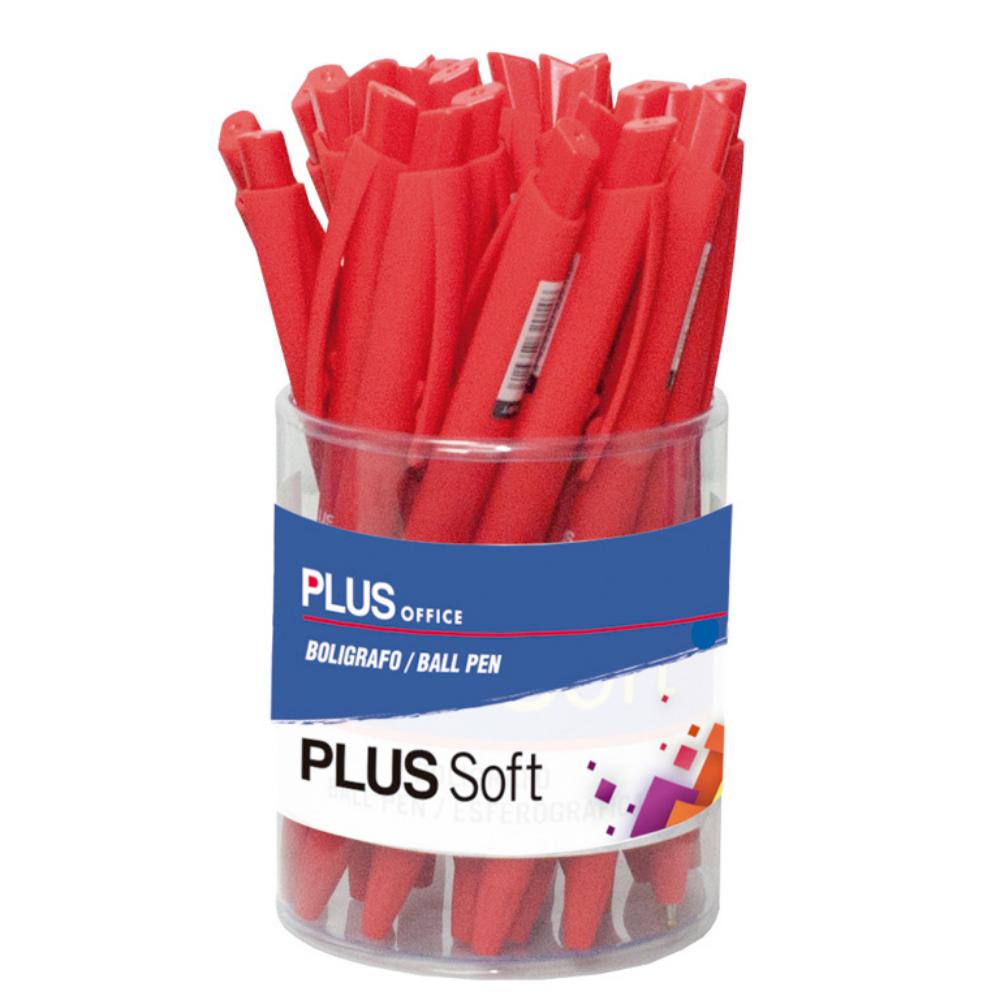 BOLIGRAFO TINTA FLUIDA VISCOSA PLUS SOFT ROJO