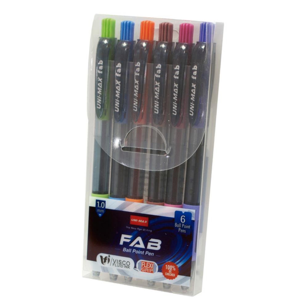 BOLIGRAFO UNIMAX FAB B/6 SURT.