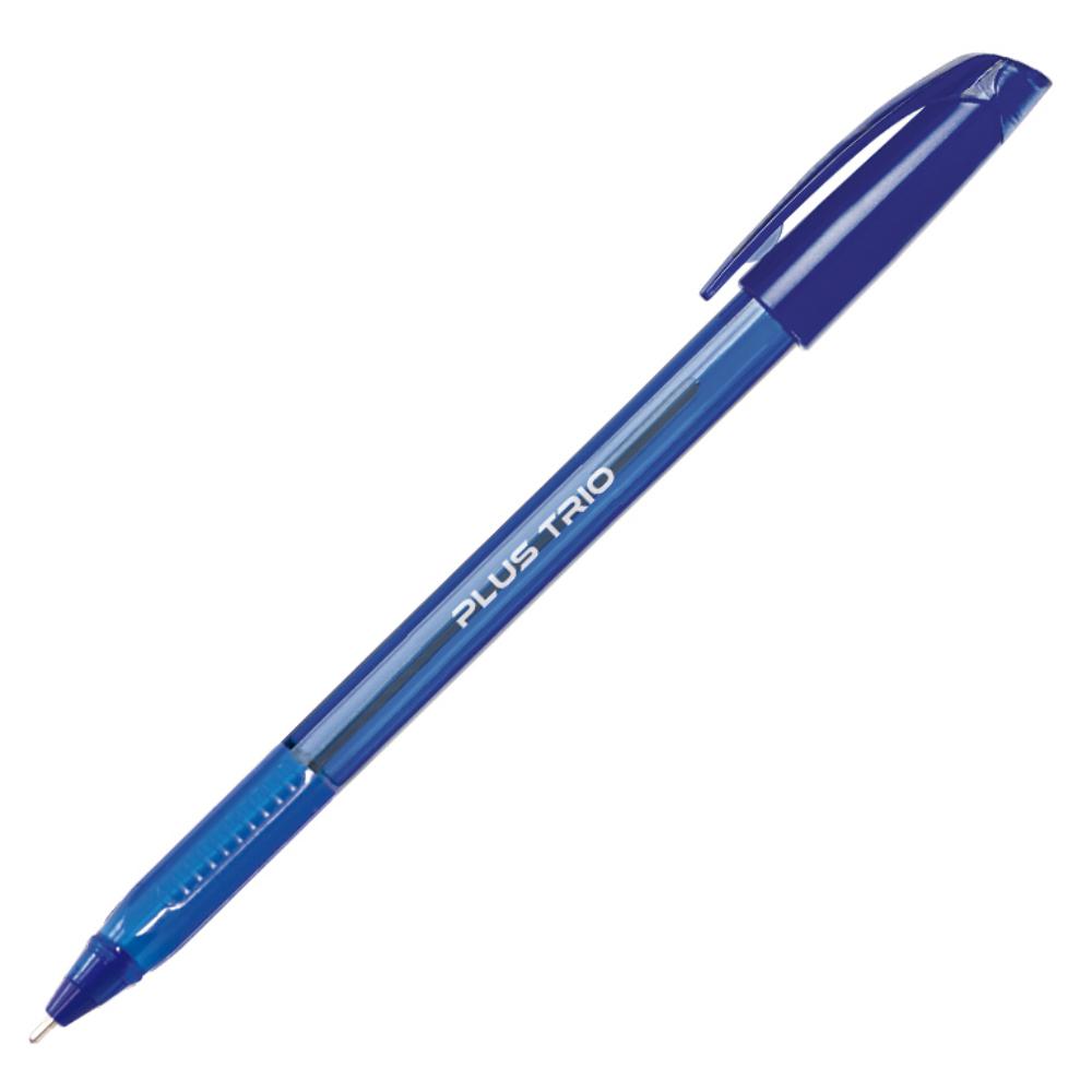 BOLÍGRAFO TINTA FLUIDA VISCOSA PLUS OFFICE TRIO AZUL