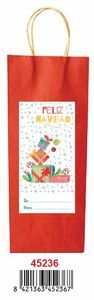BOLSA BOTELLA REGALO ROJ.45236