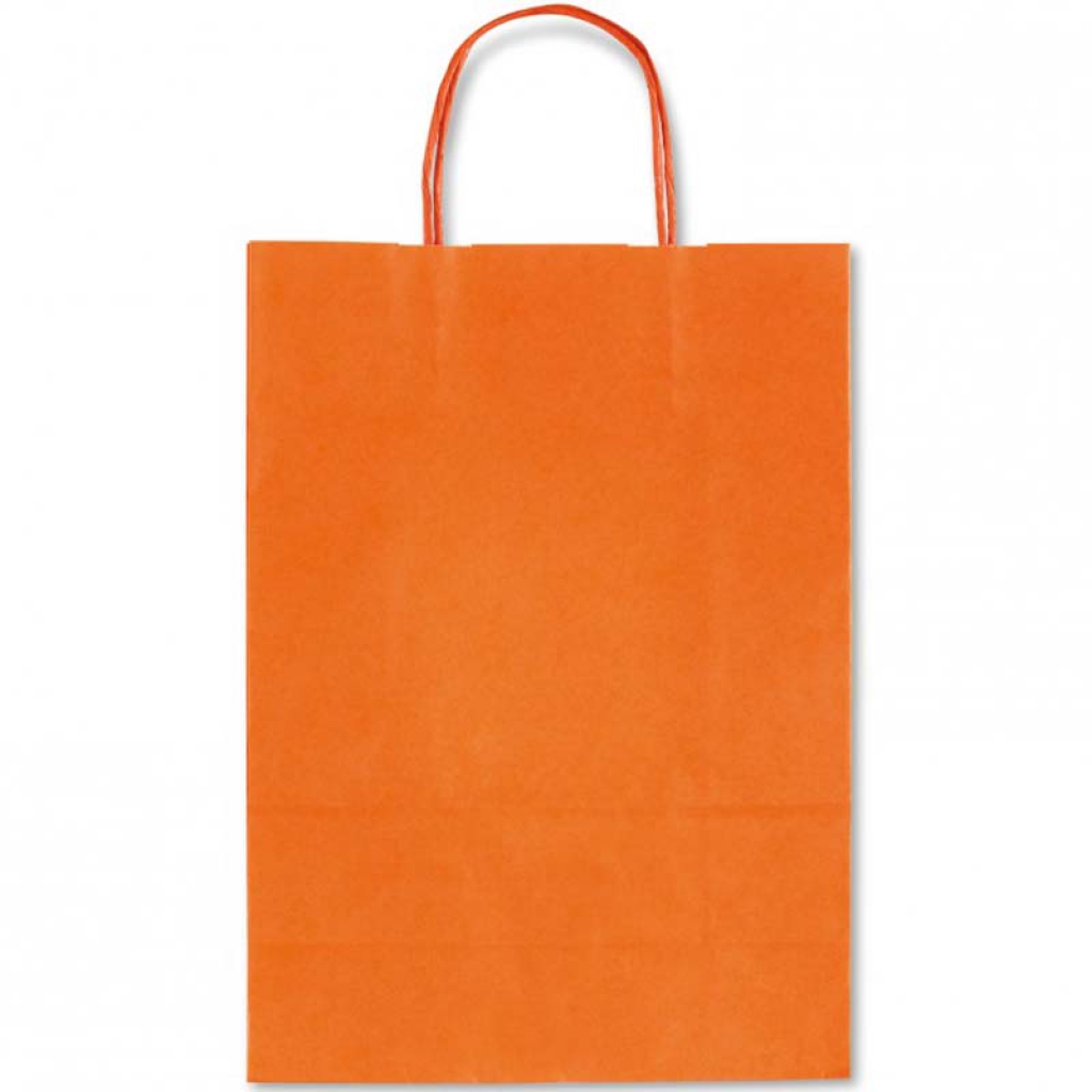BOLSA KRAFT ALLEGRA COLOR NARANJA 36x12X41CM