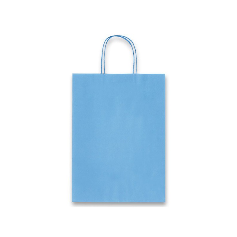 BOLSA PAPEL 744 AZUL CLARO 27X22X10