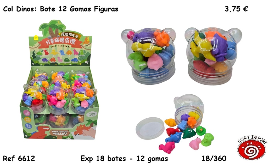 BOTE 12 GOMAS FIGURAS 6612