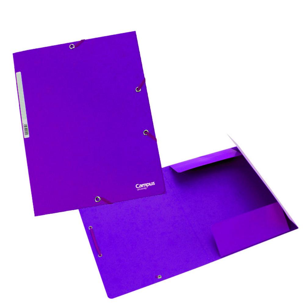 CARPETA A4 CARTON GOMA SOLAPA VIOLETA