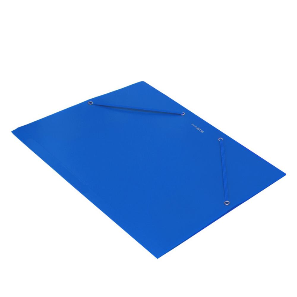CARPETA PLUS SOFT A4+ GOMAS Y SOLAPAS AZUL