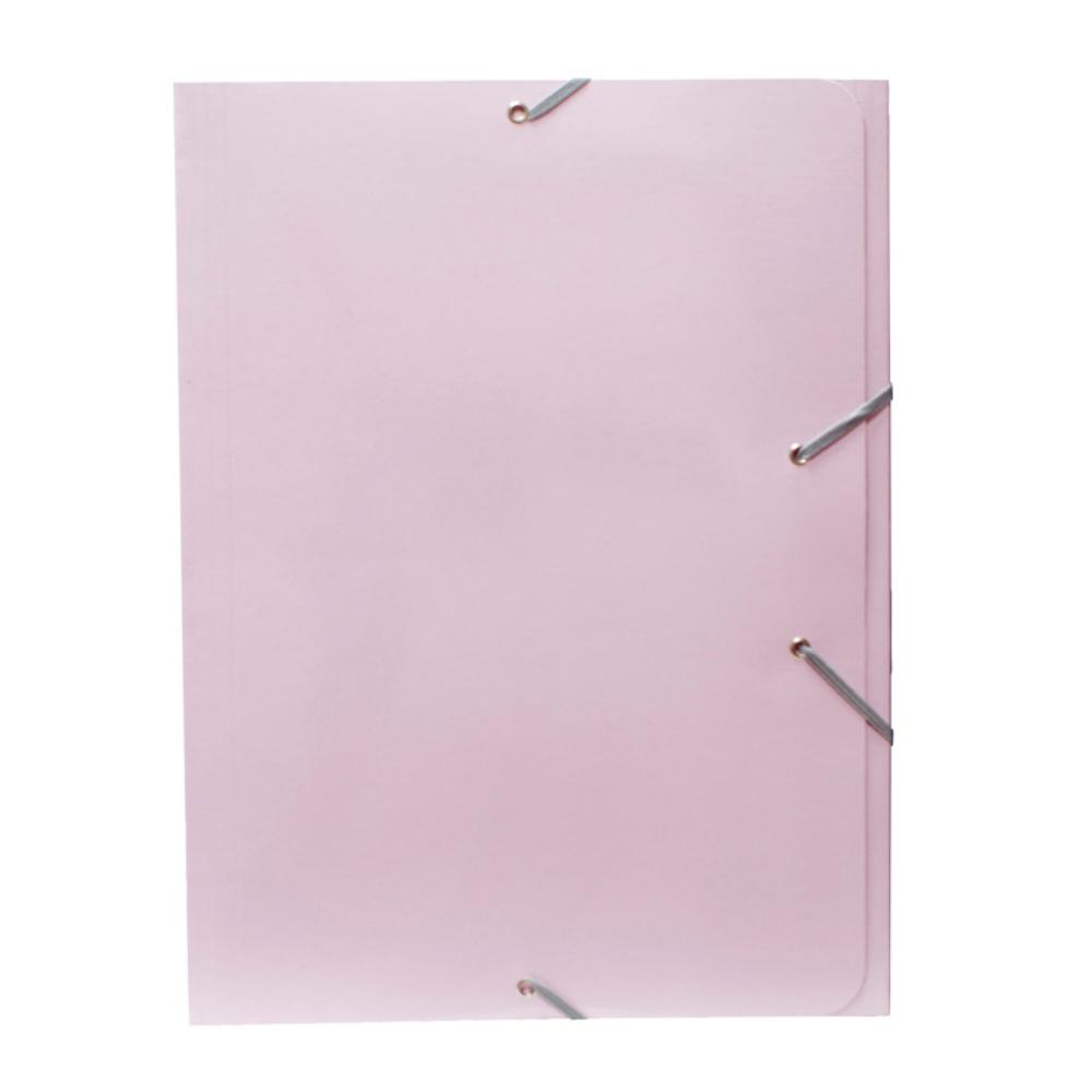 CARPETA FOLIO CARTON G/S ROSA CLARO