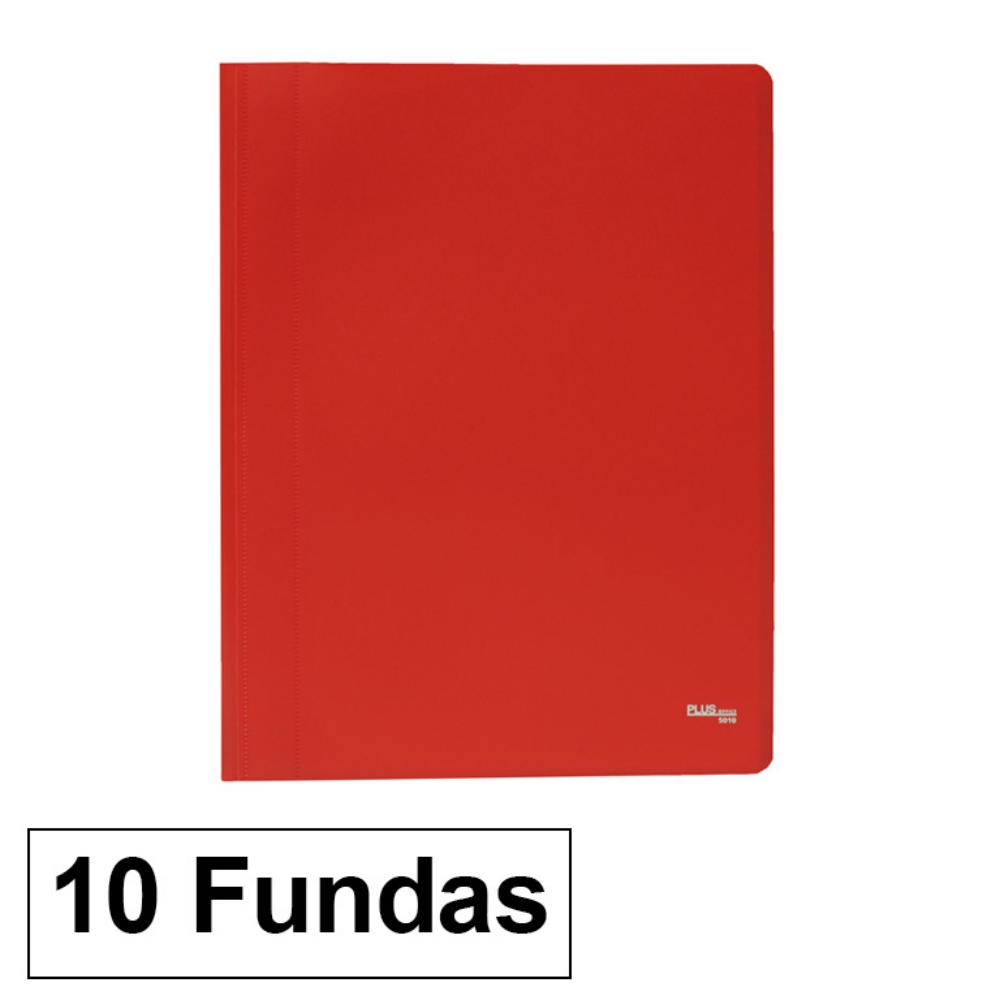 CARPETA FLEXIBLE 10 FUNDAS ROJO
