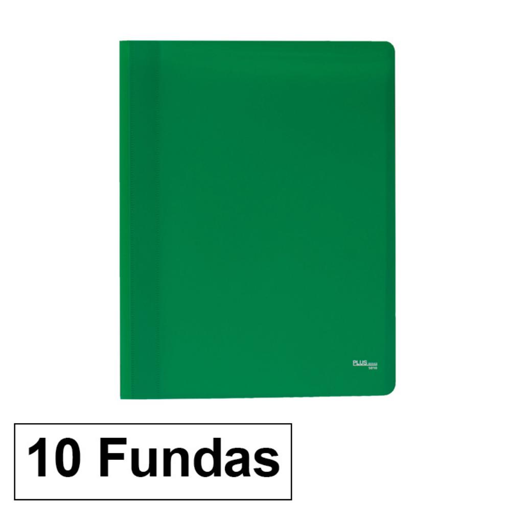 CARPETA FLEXIBLE 10 FUNDAS VERDE