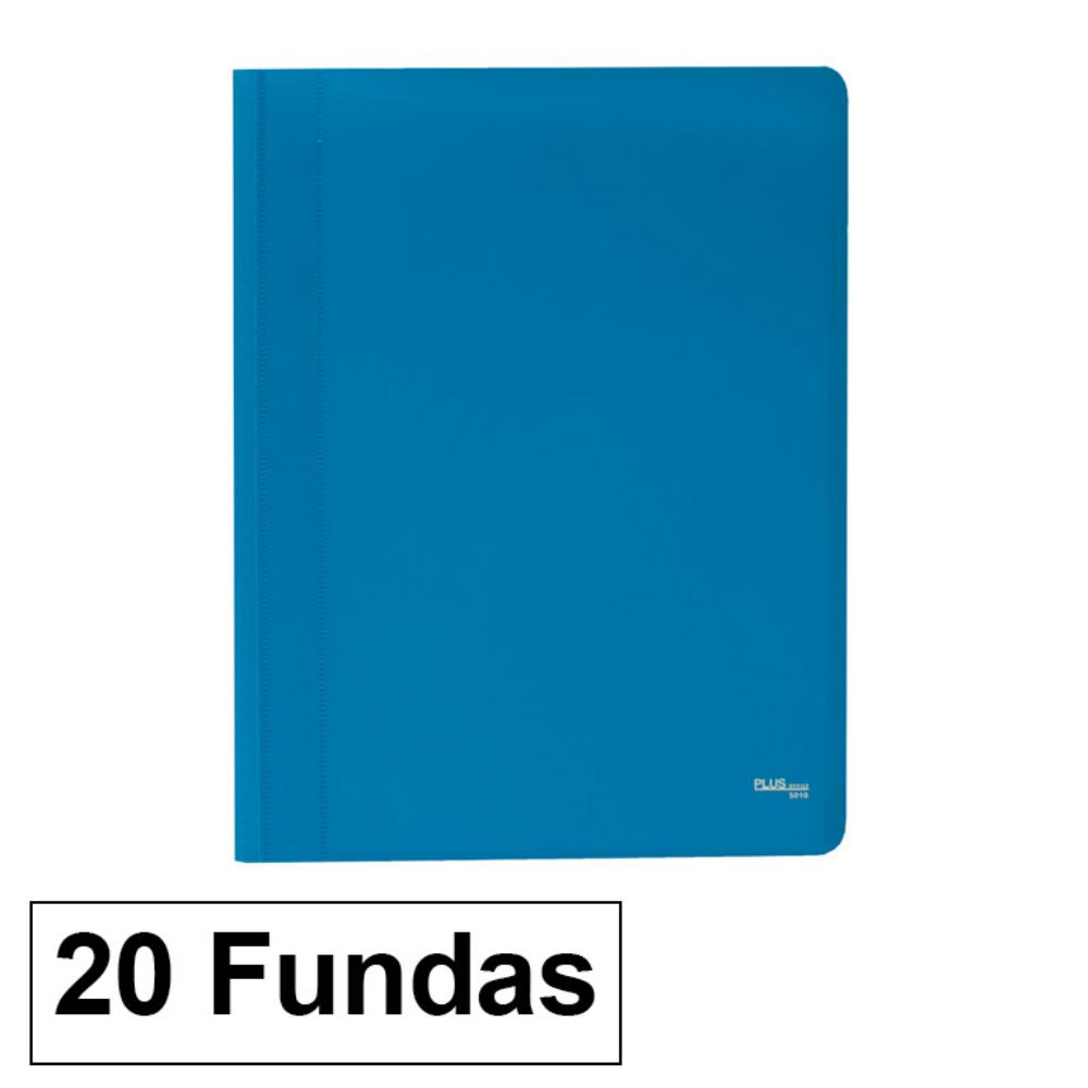 CARPETA FLEXIBLE 20 FUNDAS AZUL