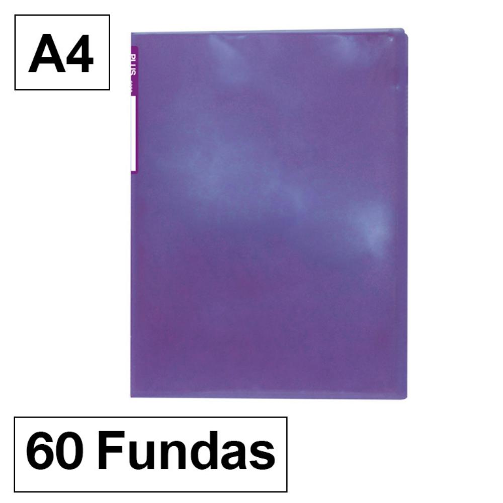 CARPETA FUNDAS A4 60F TRASLUCIDA VIOLETA
