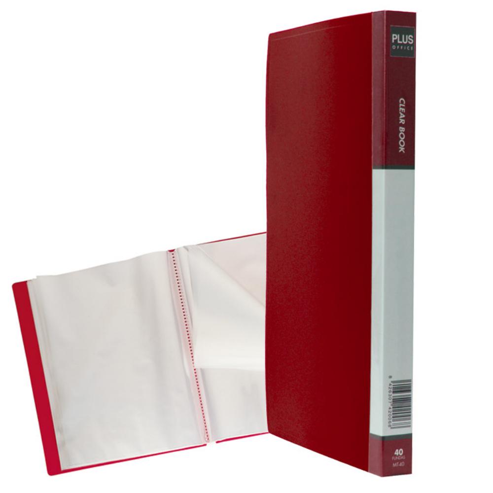 CARPETA FUNDAS MT40 RIGIDA 40F ROJO