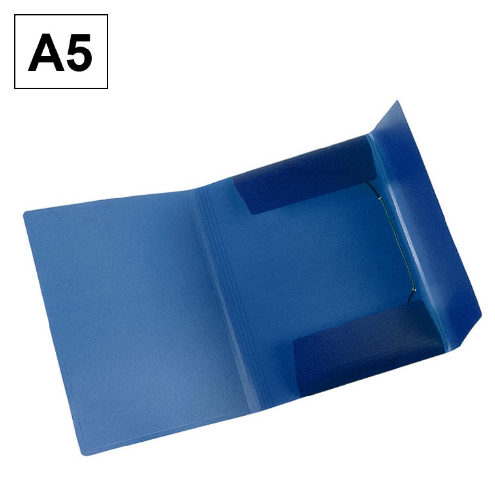 CARPETA PLASTICO SOLAPA A5 AZUL