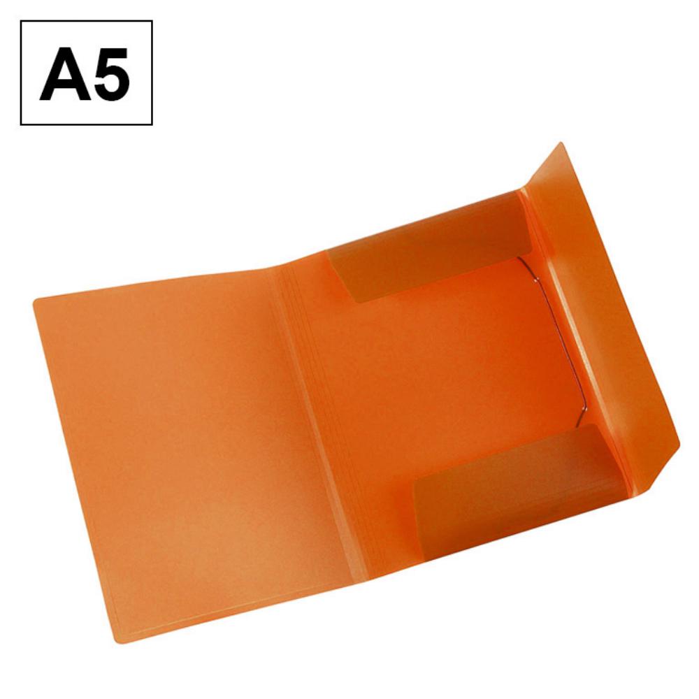 CARPETA PLASTICO SOLAPA A5 NARANJA
