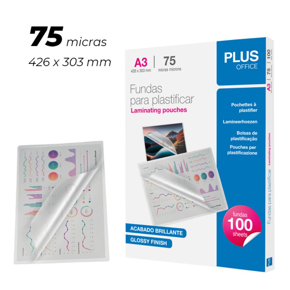 FUNDA PLASTIFICAR 426x303 A3 75MICRAS