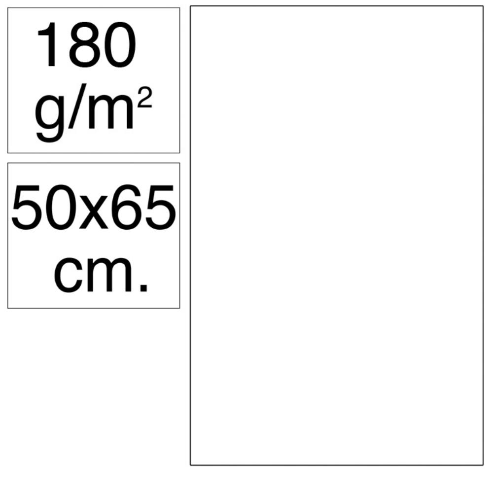 CARTULINA CAMPUS 500 X 650 MM. 180G. BLANCO 25UD
