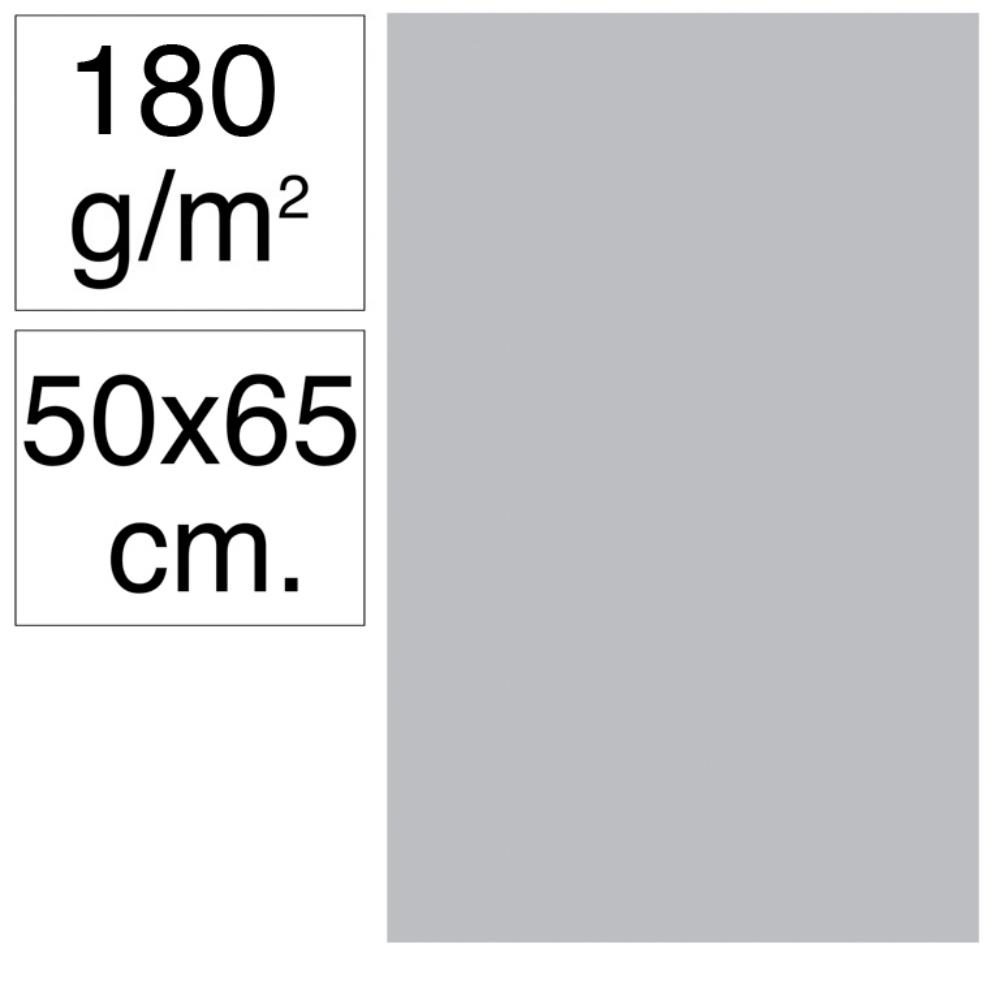 CARTULINA 50X65 180G GRIS CLARO 25UD