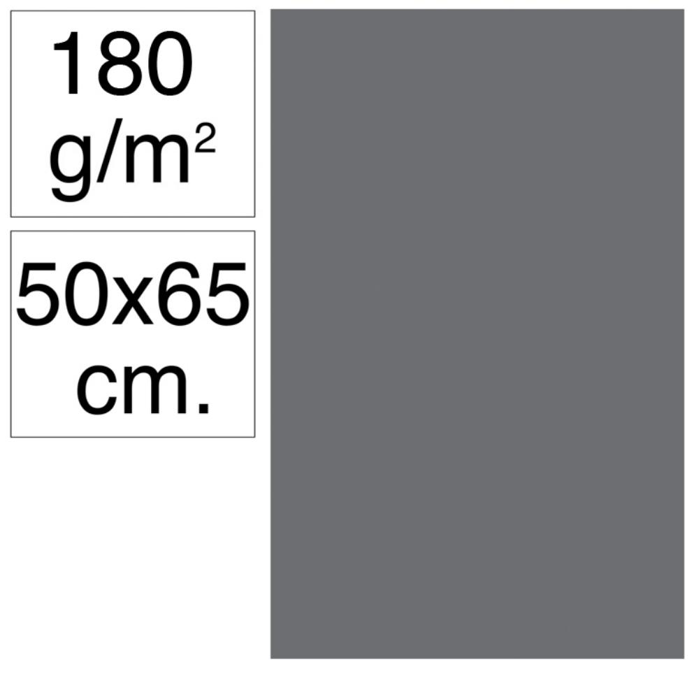 CARTULINA 50X65 180G GRIS OSCURO 25UD