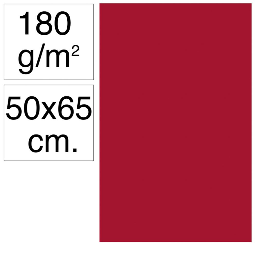 CARTULINA 50X65 180G GRANATE 25UD