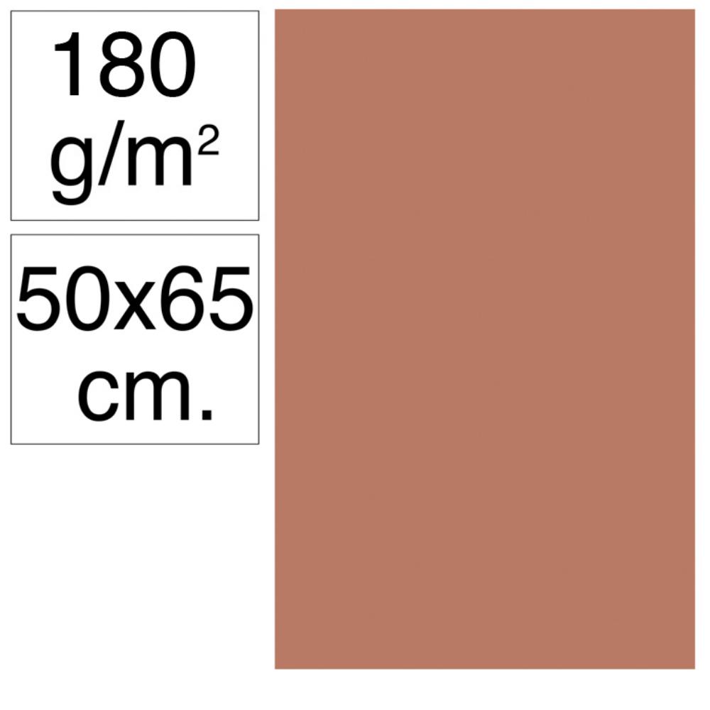 CARTULINA 50X65 180G MARRON 25UD